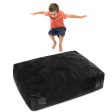 47 x 35.5 Inch Crash Pad Sensory Mat with Foam Blocks and Washable Cover-Black Discount