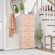 18  Pink and White Steel and Fabric Six Drawer Chest Online Sale