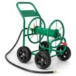 Garden Water Hose Reel Cart with 4 Wheels and Non-slip Grip-Green Online now