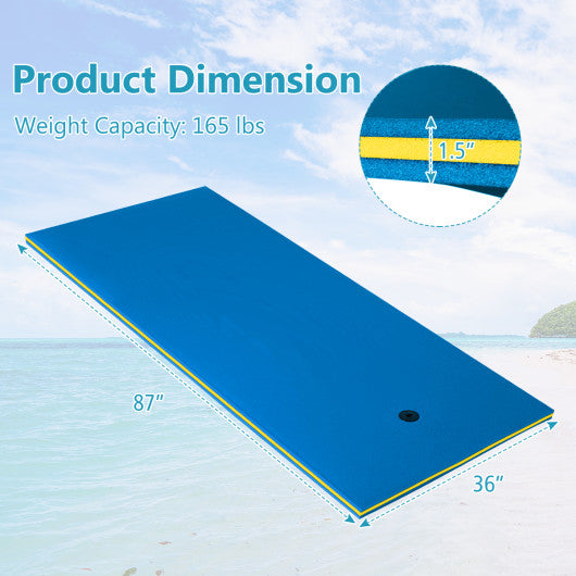 3-Layer Relaxing Tear-proof Water Mat-Blue Cheap