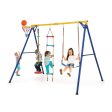 4-in-1 660 lbs Heavy Duty Swing Set for Kids Aged 3-9 Years Old-Yellow Discount