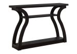 47  Espresso Floor Shelf Console Table With Storage For Discount