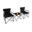 Outdoor Folding Camping Chairs and Table Set with Carrying Bag-Black Online Hot Sale