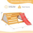 5-in-1 Jungle Gym Wooden Indoor Playground with Slide Rock Climbing Wall Rope Wall Climber Discount