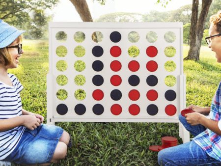 Wooden 4-in-a-row Game Set with 42 PCS Chips and 600D Oxford Fabric Carrying Bag-White For Cheap