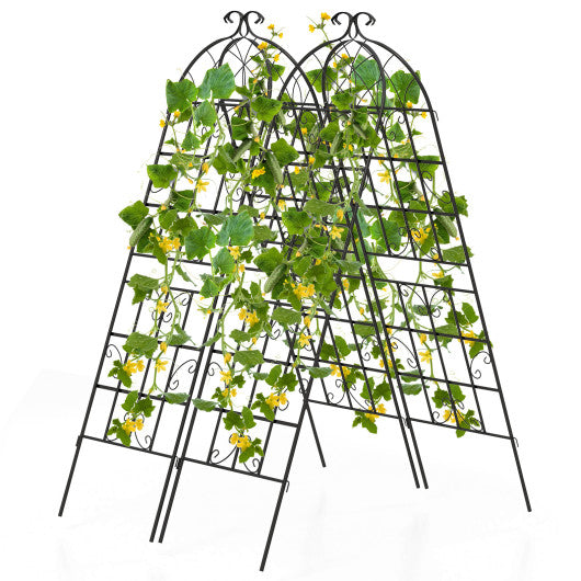 2 4 Pack 71 x 20 Inch Metal Garden Trellis for Climbing Plants-Set of 4 Online now