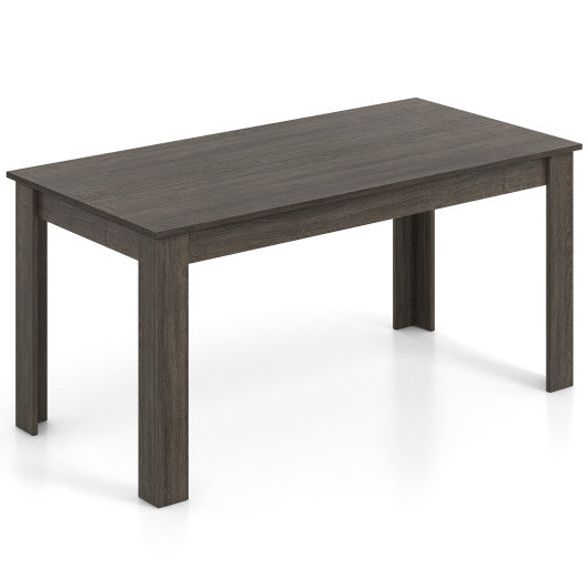 63 Inch Rectangular Modern Dining Kitchen Table-Gray on Sale