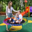 40 Inches Saucer Tree Swing for Kids and Adults-Multicolor Fashion