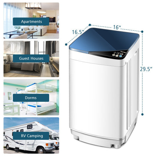 Full-Automatic Washing Machine with Built-in Barrel Light-Blue Sale