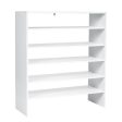 3 Pieces 31-Inch Stackable Multi-Shape Shoe Rack-White Fashion