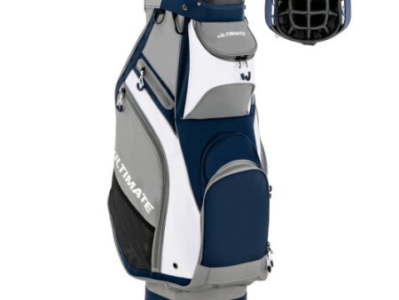 10.5 Inch Golf Stand Bag with 14 Way Full-Length Dividers and 7 Zippered Pockets-Navy Online Sale