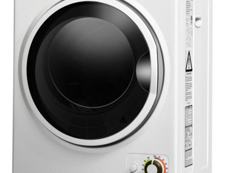 1.5 Cu .ft Clothes Dryer with with Stainless Steel Wall Mount-White For Cheap