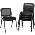 Set of 5 Stackable Conference Chairs with Mesh Back Sale