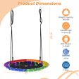 40 Inches Saucer Tree Swing for Kids and Adults-Multicolor Fashion