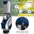 10.5 Inch Golf Stand Bag with 14 Way Full-Length Dividers and 7 Zippered Pockets-Navy Online Sale