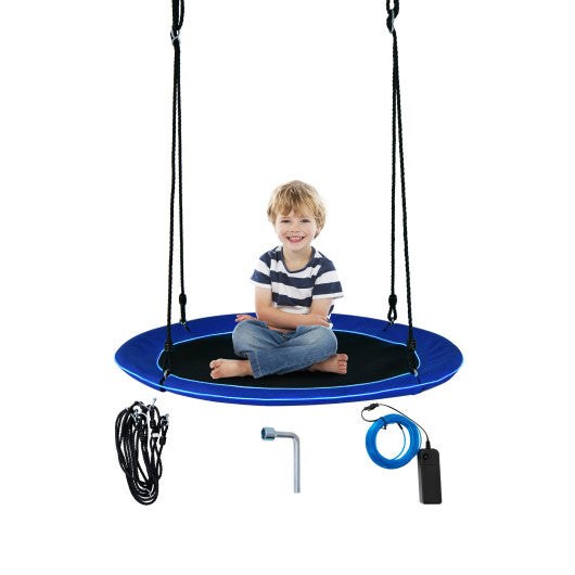 40 Inches Saucer Tree Swing for Kids and Adults-Navy Sale