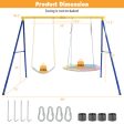 660 LBS Extra-Large A-Shaped Swing Stand with Anti-Slip Footpads-Yellow Hot on Sale