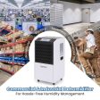 250 Pints Commercial Dehumidifier with Drain Hose Large Spaces up to 8500 Sq.Ft-White Sale