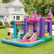 6-in-1 Kids Blow up Castle with Slide and Jumping Area and Ball Pit Pools without Blower For Cheap