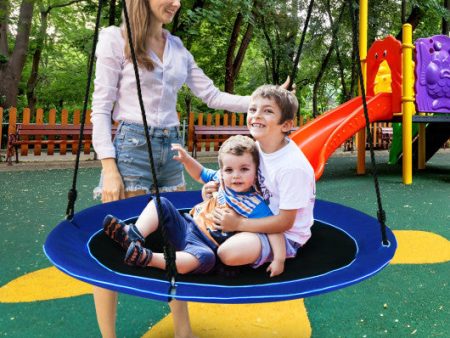 40 Inches Saucer Tree Swing for Kids and Adults-Navy Sale