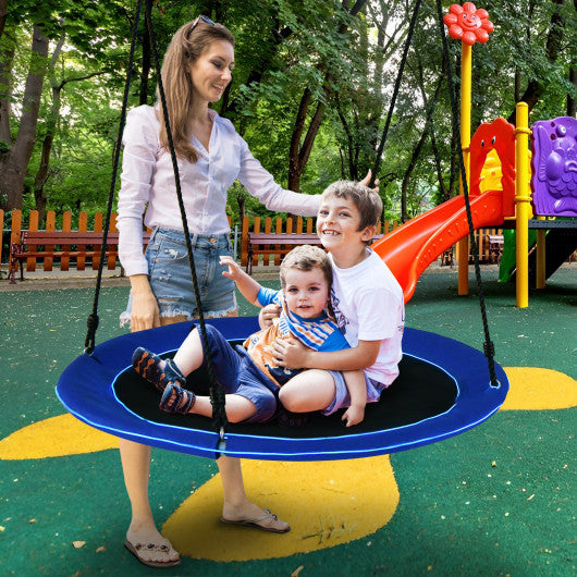 40 Inches Saucer Tree Swing for Kids and Adults-Navy Sale