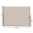 118.5  x 71  Patio Retractable Folding Side Awning Screen Supply