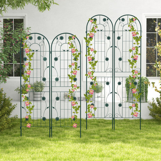 2 Pack 86.5 x 20 Inches Metal Garden Trellis for Climbing Plants-Green Online now