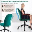 Velvet Home Office Chair with Wooden Armrest Green Sale