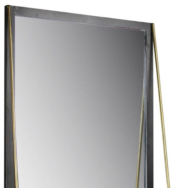 Black Metal Mirror with Shelf Online