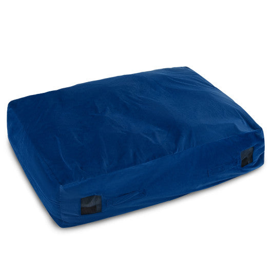 47 x 35.5 Inch Crash Pad Sensory Mat with Foam Blocks and Washable Cover-Blue Fashion