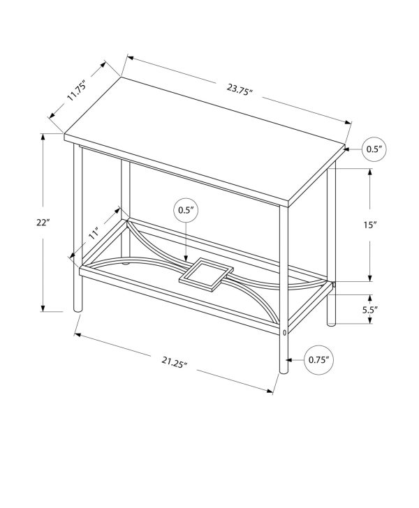 24  Taupe And Black Console Table With Storage For Discount