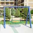 40 Inch Spider Web Tree Swing Kids Outdoor Play Set with Adjustable Ropes-Green Discount