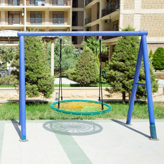 40 Inch Spider Web Tree Swing Kids Outdoor Play Set with Adjustable Ropes-Green Discount