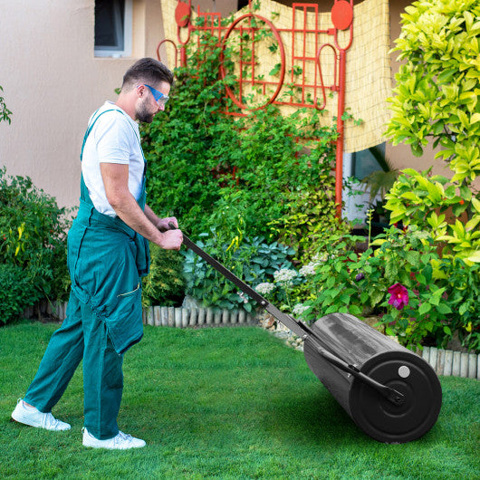 39 Inch Wide Push Tow Lawn Roller-Black Discount