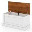 Large Storage Chest with Safety Metal Hinge-White For Cheap