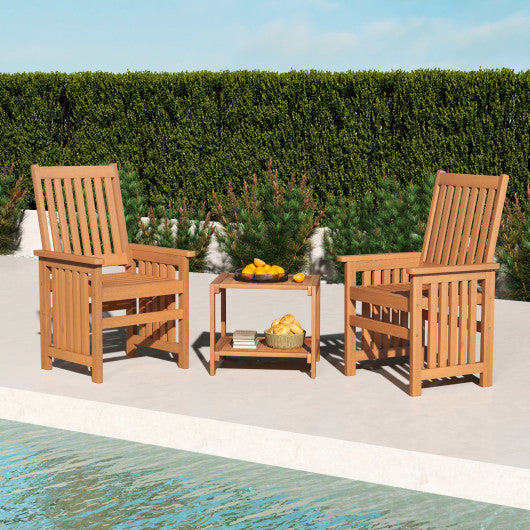 3 Pieces Patio Furniture Set with 1.5 Inch Umbrella Hole Fashion