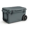 75 Quart Portable Cooler Rotomolded Ice Chest with Handles and Wheels-Gray Online