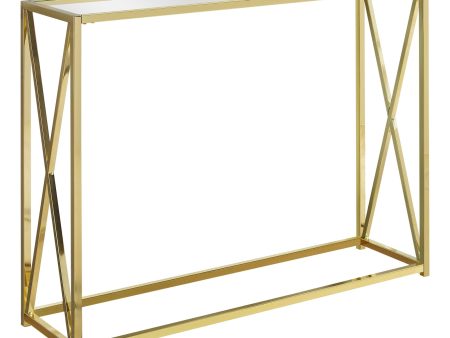 42  Clear And Gold Glass Frame Console Table Online Hot Sale