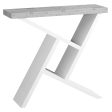 36  Gray and White Abstract Console Table With Shelves Hot on Sale