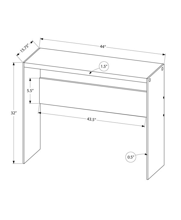 44  Gray And Clear Solid Console Table Online