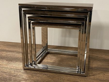 Set Of 4 Modern Rustic Nesting Accent Tables Cheap