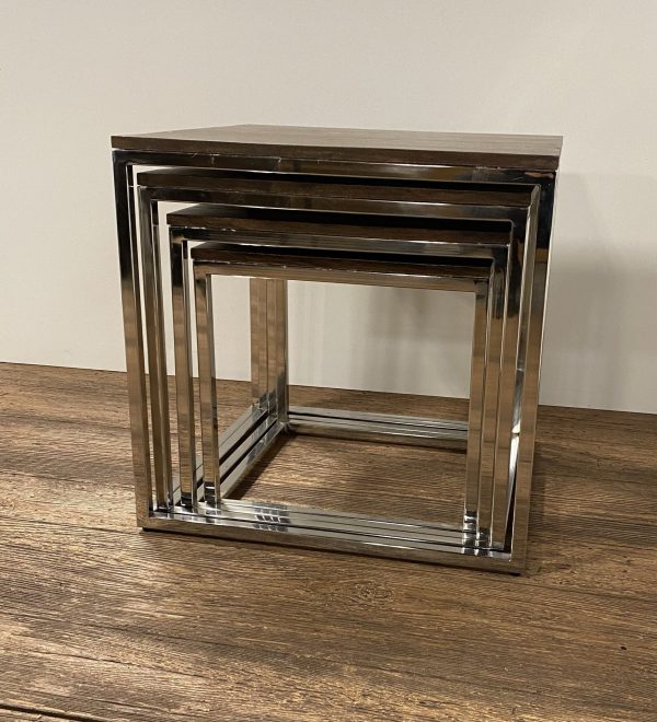 Set Of 4 Modern Rustic Nesting Accent Tables Cheap