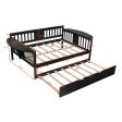 Espresso Wood Bed Frame with Trundle Online Hot Sale