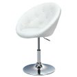 1 Piece Adjustable Modern Swivel Round Tufted-White Online Hot Sale