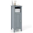 Bathroom Storage Organizer with 2-Tier Cabinet-Gray Hot on Sale