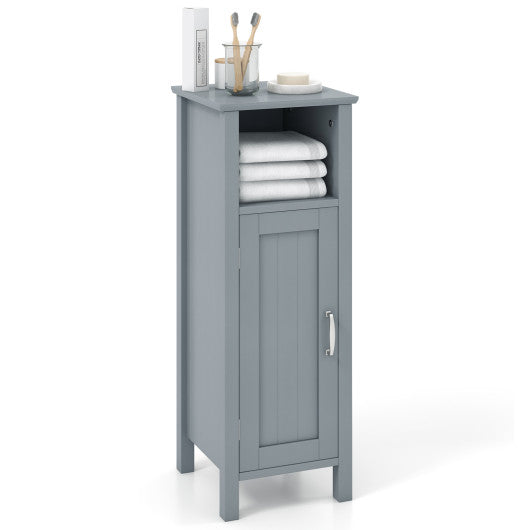 Bathroom Storage Organizer with 2-Tier Cabinet-Gray Hot on Sale