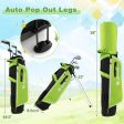 Junior Complete Golf Club Set with Stand Bag Rain Hood-Green Online now