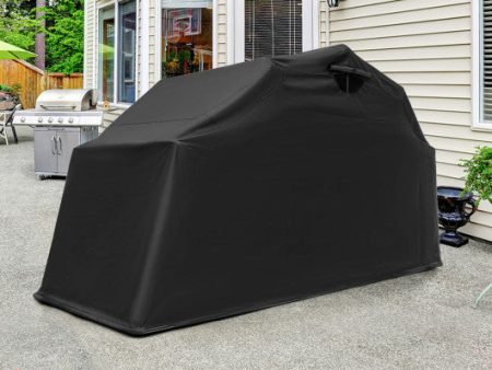 Outdoor Motorcycle Shelter Waterproof Motorbike Storage Tent with Cover-Black Hot on Sale