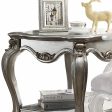 24  Gray Solid Wood End Table With Shelf Discount