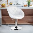 1 Piece Adjustable Modern Swivel Round Tufted-White Online Hot Sale